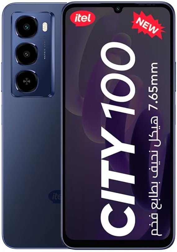 جوال ثنائي شرائح الاتصال بذاكرة رام 4+8 جيجابايت وذاكرة داخلية 256 جيجابايت ويدعم شبكة الجيل الرابع 4G - لون أزرق كحلي من سيتي 100 1 جوال ثنائي شرائح الاتصال بذاكرة رام 4+8 جيجابايت وذاكرة داخلية 256 جيجابايت ويدعم شبكة الجيل الرابع 4G - لون أزرق كحلي من سيتي 100