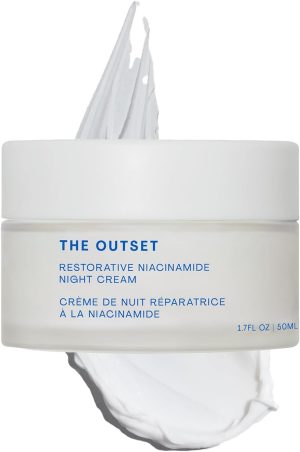 كريم ليلي ريستوريتيف نياسينيميد وباكوشيول من ذا اوتست - مرطب لطيف خالٍ من العطور ومضاد للشيخوخة - يقلل التجاعيد - نظيف ونباتي وخالي من الغلوتين - لجميع انواع البشرة والبشرة الحساسة - 1.7 اونصة سائلة