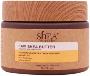 زبدة للجسم من شيا ميراكلز مغذية للبشرة الحساسة، خام وغير مكررة، 150 مل