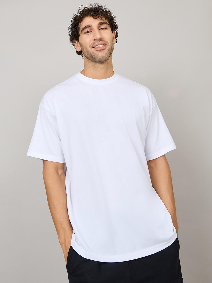 تي شيرت رجالي كبير الحجم مطبوع عليه شعار خلفية من ستايلي 4 تي شيرت رجالي كبير الحجم مطبوع عليه شعار خلفية من ستايلي - الصورة 4