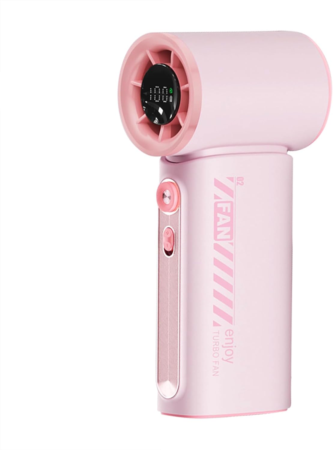 مروحة محمولة صغيرة قابلة لاعادة الشحن بمنفذ USB [وقت تبريد يصل الى 12 ساعة]، بطارية 3600mAh، مروحة مكياج شخصية/مروحة، مروحة جيب بـ5 سرعات، مناسبة للنساء والرجال والسفر والتخييم في الهواء الطلق (بينك)