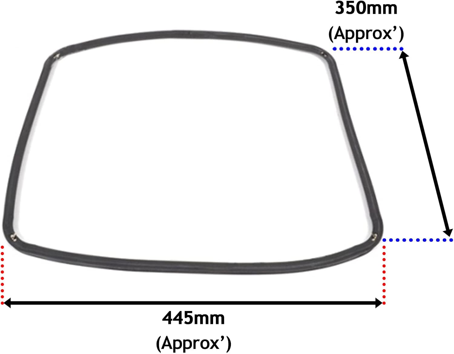 قطع الجيار 2جو سدادة باب مطاطية رئيسية مع مشابك تثبيت للزوايا لطباخات الفرن هوت بوينت (445 ملم × 350 ملم) 2 قطع الجيار 2جو سدادة باب مطاطية رئيسية مع مشابك تثبيت للزوايا لطباخات الفرن هوت بوينت (445 ملم × 350 ملم) - الصورة 2