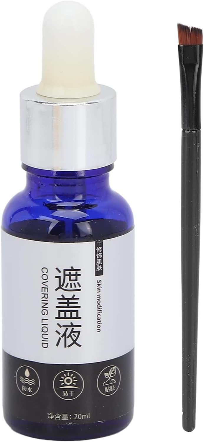 سائل لتغطية البهاق 20 مل، غطاء سائل مقاوم للماء للبهاق، كونسيلر بلون البشرة 1 سائل لتغطية البهاق 20 مل، غطاء سائل مقاوم للماء للبهاق، كونسيلر بلون البشرة