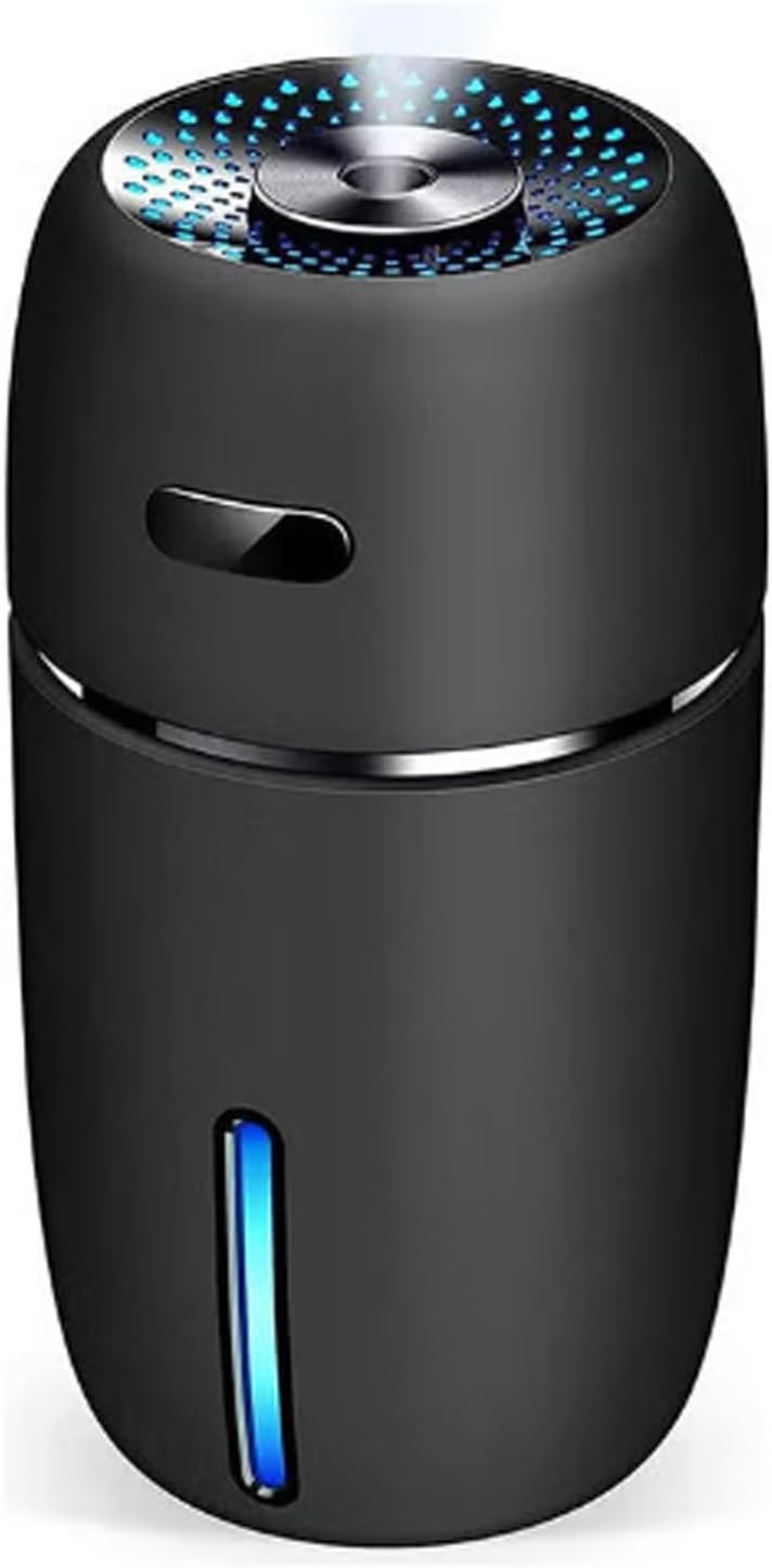 لينجي مرطب هواء للسيارة بمنفذ USB، تشغيل هادئ، جهاز ترطيب صغير محمول 200 مل مع 7 الوان اضاءة LED ليلية، اوضاع رذاذ قابلة للتعديل للسفر والمنزل والمكتب والسيارة (اسود) 9 لينجي مرطب هواء للسيارة بمنفذ USB، تشغيل هادئ، جهاز ترطيب صغير محمول 200 مل مع 7 الوان اضاءة LED ليلية، اوضاع رذاذ قابلة للتعديل للسفر والمنزل والمكتب والسيارة (اسود) - الصورة 9