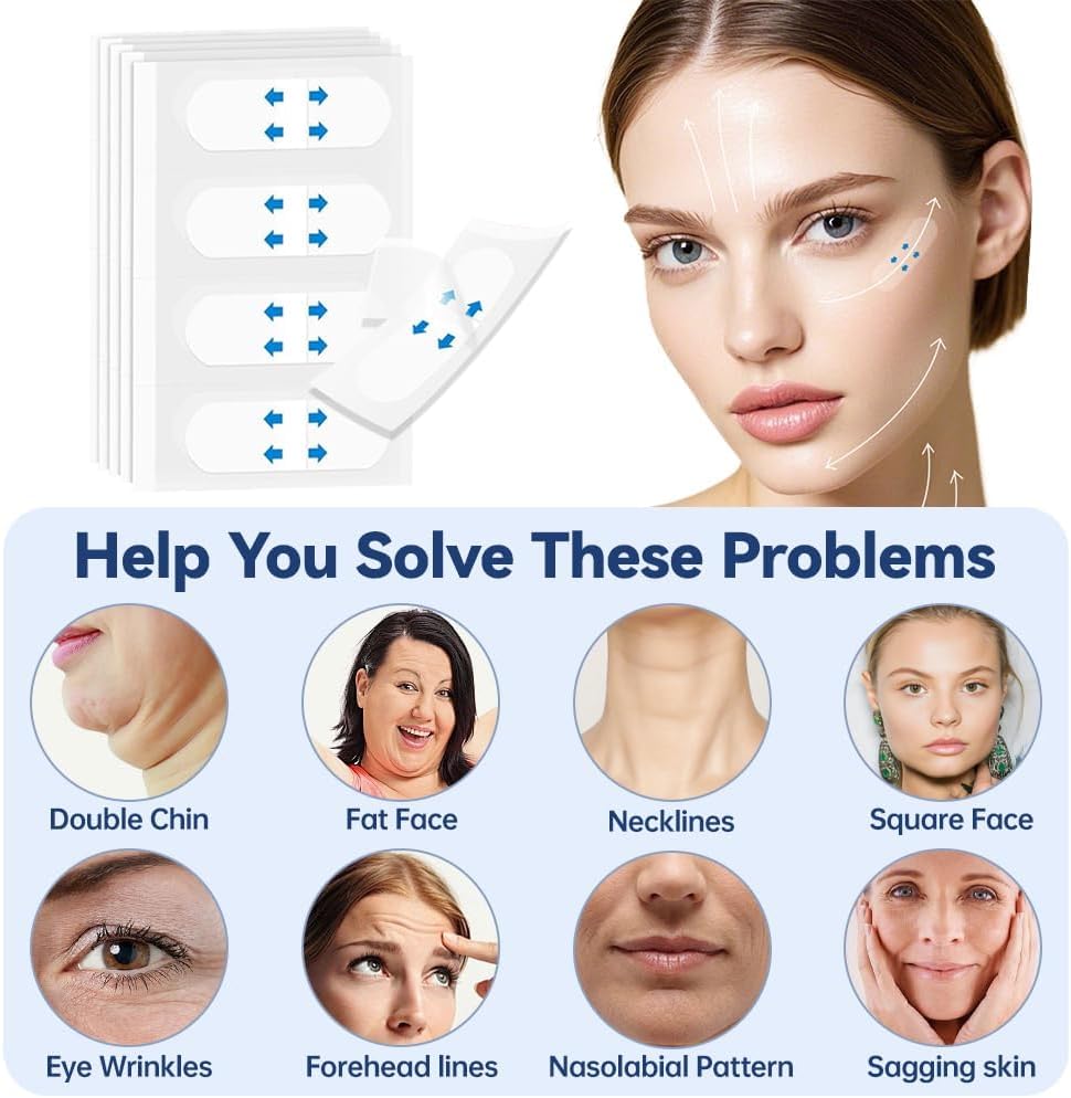 مجموعة شريط غير مرئي لشد الوجه والرقبة من 120 قطعة - شريط على شكل حرف V مع خيط، رفع فوري للبشرة المترهلة/الذقن المزدوجة/الجول/العينين، رقع وجه سيليكون مضادة للتجاعيد تحت المكياج والاستخدام اليومي 3 مجموعة شريط غير مرئي لشد الوجه والرقبة من 120 قطعة - شريط على شكل حرف V مع خيط، رفع فوري للبشرة المترهلة/الذقن المزدوجة/الجول/العينين، رقع وجه سيليكون مضادة للتجاعيد تحت المكياج والاستخدام اليومي - الصورة 3