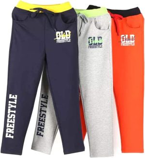 سروال رياضي صيفي من القطن بنسبة 100% بنمط فري ستايل للأولاد بعمر 9 إلى 10 سنوات من كيدا كيدز - 3 قطع -