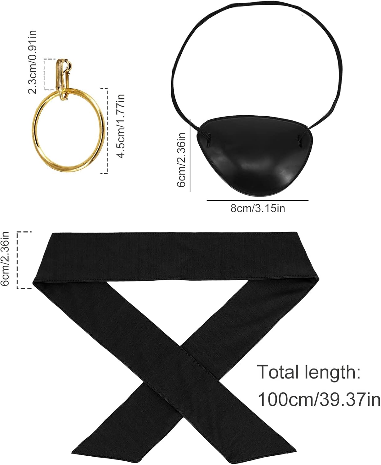 اكسسوارات زي القراصنة، مجموعة زي القراصنة للهالوين، بما في ذلك وشاح كابتن اسود، باندانا احمر، رقع عين واحدة، اقراط حلقية مثالية للرجال والنساء والاطفال، زي تنكري للحفلات التنكرية، 6 قطع 7 اكسسوارات زي القراصنة، مجموعة زي القراصنة للهالوين، بما في ذلك وشاح كابتن اسود، باندانا احمر، رقع عين واحدة، اقراط حلقية مثالية للرجال والنساء والاطفال، زي تنكري للحفلات التنكرية، 6 قطع - الصورة 7