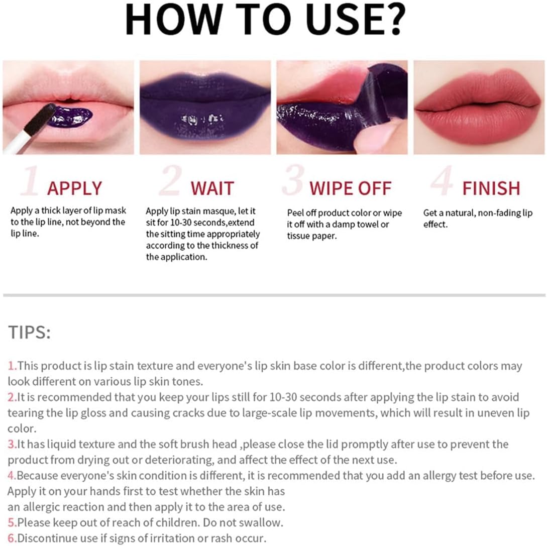 مجموعة احمر شفاه قابلة للتقشير تدوم طويلا ومقاومة للماء وقابلة للتقشير، صبغة عالية الاصطباغ، لمسة نهائية غير لامعة، قلم تحديد شفاه قابل للفصل (3 قطع) 7 مجموعة احمر شفاه قابلة للتقشير تدوم طويلا ومقاومة للماء وقابلة للتقشير، صبغة عالية الاصطباغ، لمسة نهائية غير لامعة، قلم تحديد شفاه قابل للفصل (3 قطع) - الصورة 7