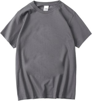 تي شيرت رجالي من Hot BODY مصنوع من القطن عالي الجودة مطبوع عليه رائد فضاء مرح كاجوال فضفاض للرجال تي شيرت برقبة دائرية للرجال (اللون: رمادي، المقاس: M)