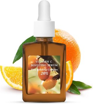 فوين سيروم تعزيز فيتامين سي للوجه، سيروم مضاد للشيخوخة وتفتيح البشرة، مركب فيتا بوستينج 20%، 8 مستويات حمض الهيالورونيك، سيروم للوجه للبقع الداكنة والخطوط الدقيقة ولون البشرة غير المتساوية