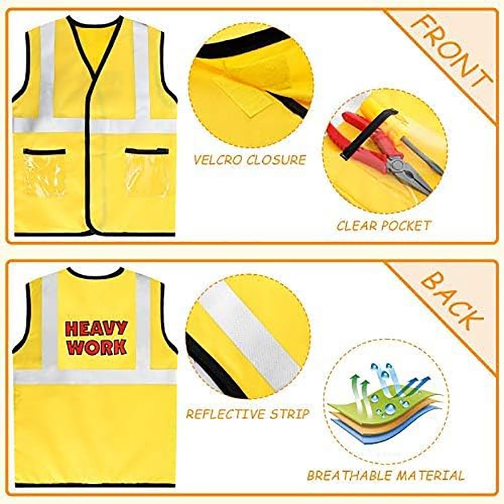 ازياء عمال البناء للاولاد ملابس تنكرية للاطفال الصغار زي مهني للبناء مجموعة العاب لعب الادوار التظاهرية هدية عيد ميلاد من سن 3 7 سنوات البوليستر متعددة أصفر 2 ازياء عمال البناء للاولاد ملابس تنكرية للاطفال الصغار زي مهني للبناء مجموعة العاب لعب الادوار التظاهرية هدية عيد ميلاد من سن 3 7 سنوات البوليستر متعددة أصفر - الصورة 2