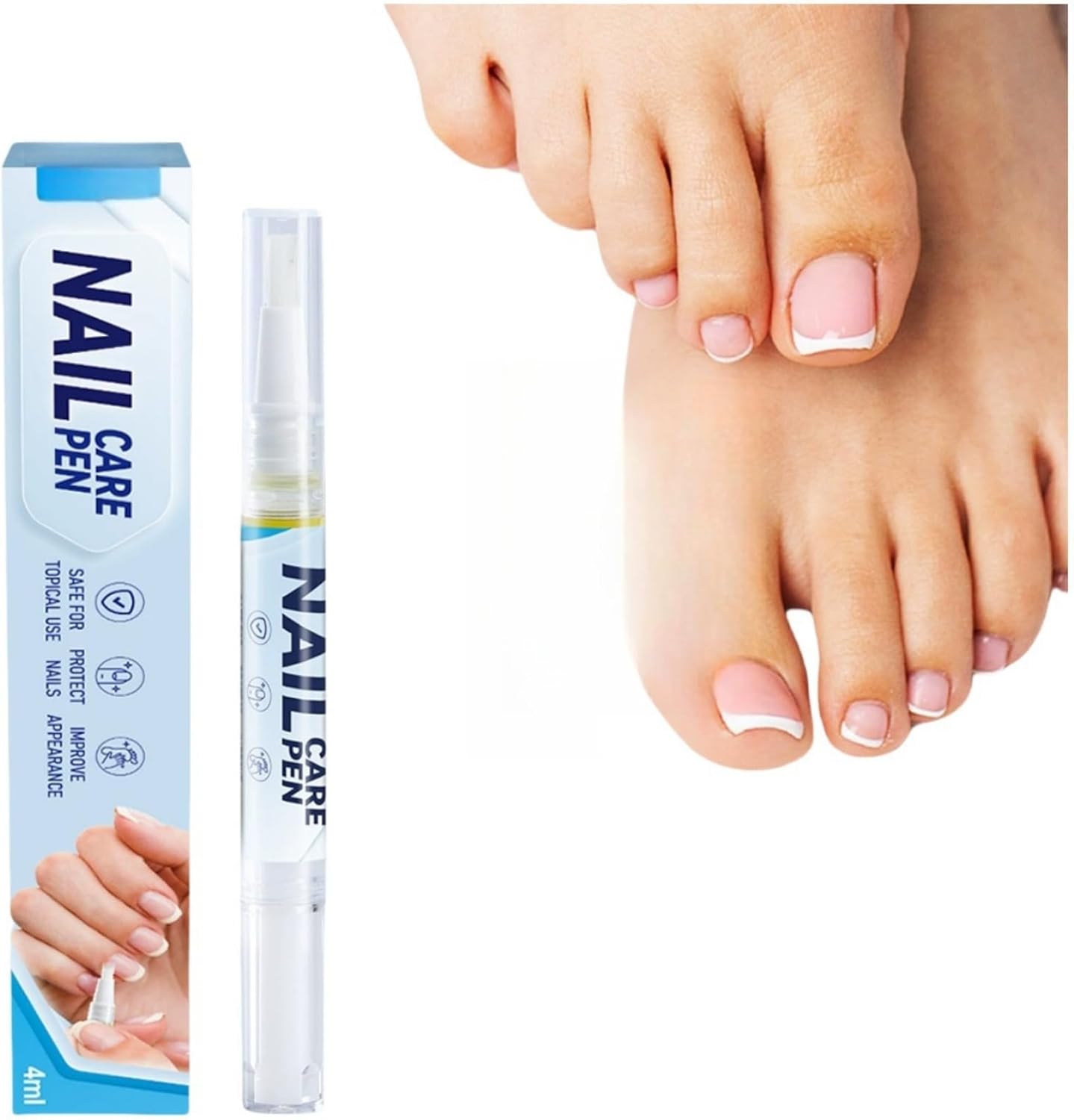 قلم العناية بالاظافر حل لطيف لاظافر القدم والاظافر، تركيبة مغذية 4 مل لتنعيم وترطيب وازالة الروائح الكريهة للاظافر النامية والاظافر السميكة، يحافظ على صحة الاظافر 1 قلم العناية بالاظافر حل لطيف لاظافر القدم والاظافر، تركيبة مغذية 4 مل لتنعيم وترطيب وازالة الروائح الكريهة للاظافر النامية والاظافر السميكة، يحافظ على صحة الاظافر