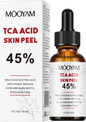 مقشر حمض الستريك بتركيز 45%، سيروم تقشير كيميائي للوجه ومحلول تقشير لحب الشباب والبقع الداكنة والمسام الخشنة والرؤوس السوداء لتقشير احترافي حمضي للاستخدام المنزلي