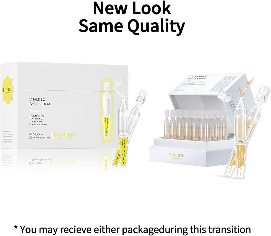 سيروم فيتامين سي للوجه بحمض الهيالورونيك والجلوتاثيون وخلاصة الصبار العضوي ومصل مرطب وتفتيح ومزيل البقع الداكنة ومكافحة علامات التقدم في السن من باتشيري، 30 امبولة، لكل انواع البشرة، للجنسين 6 سيروم فيتامين سي للوجه بحمض الهيالورونيك والجلوتاثيون وخلاصة الصبار العضوي ومصل مرطب وتفتيح ومزيل البقع الداكنة ومكافحة علامات التقدم في السن من باتشيري، 30 امبولة، لكل انواع البشرة، للجنسين - الصورة 6