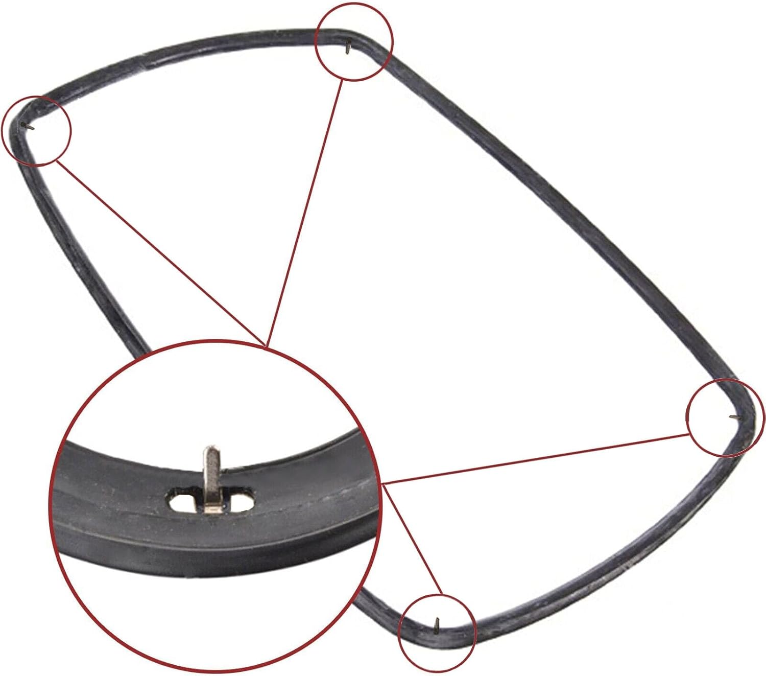 قطع الجيار 2جو سدادة باب مطاطية رئيسية مع مشابك تثبيت للزوايا لطباخات الفرن هوت بوينت (445 ملم × 350 ملم) 3 قطع الجيار 2جو سدادة باب مطاطية رئيسية مع مشابك تثبيت للزوايا لطباخات الفرن هوت بوينت (445 ملم × 350 ملم) - الصورة 3