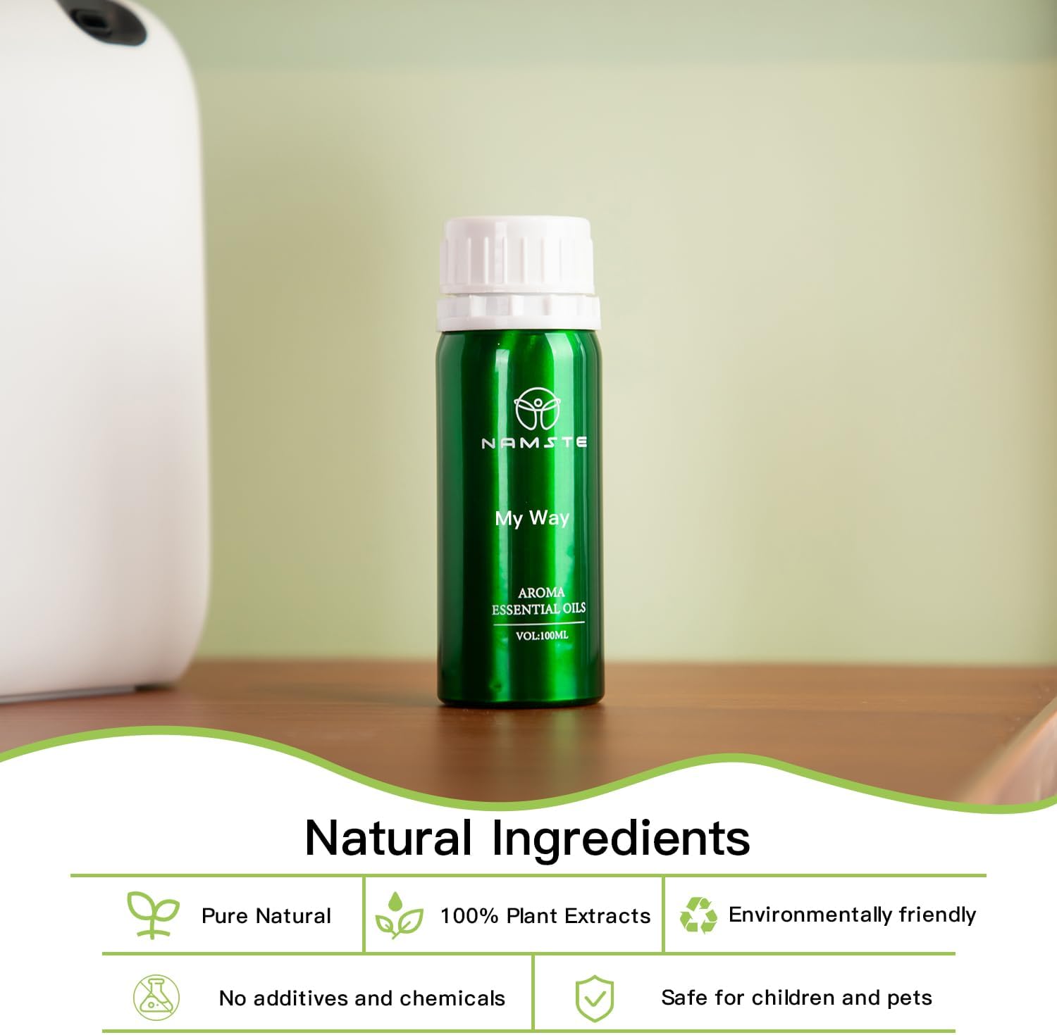 زيت عطري ماي واي من نامستي، 100 مل | زيوت عطرية ذات رائحة ممتازة لمزيج من الهيل والبنفسج والمسك لرفع الحالة المزاجية 6 زيت عطري ماي واي من نامستي، 100 مل | زيوت عطرية ذات رائحة ممتازة لمزيج من الهيل والبنفسج والمسك لرفع الحالة المزاجية - الصورة 6