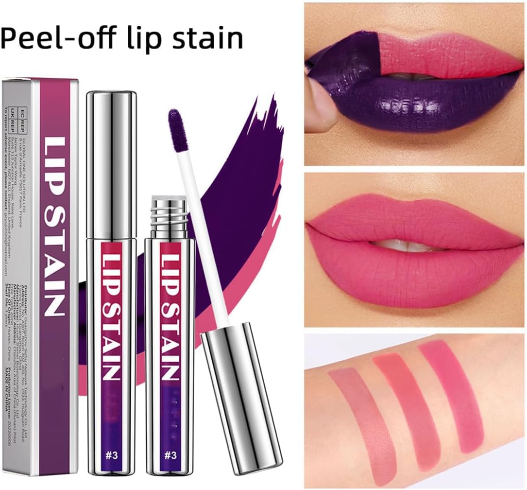 مجموعة احمر شفاه قابلة للتقشير تدوم طويلا ومقاومة للماء وقابلة للتقشير، صبغة عالية الاصطباغ، لمسة نهائية غير لامعة، قلم تحديد شفاه قابل للفصل (3 قطع) 4 مجموعة احمر شفاه قابلة للتقشير تدوم طويلا ومقاومة للماء وقابلة للتقشير، صبغة عالية الاصطباغ، لمسة نهائية غير لامعة، قلم تحديد شفاه قابل للفصل (3 قطع) - الصورة 4