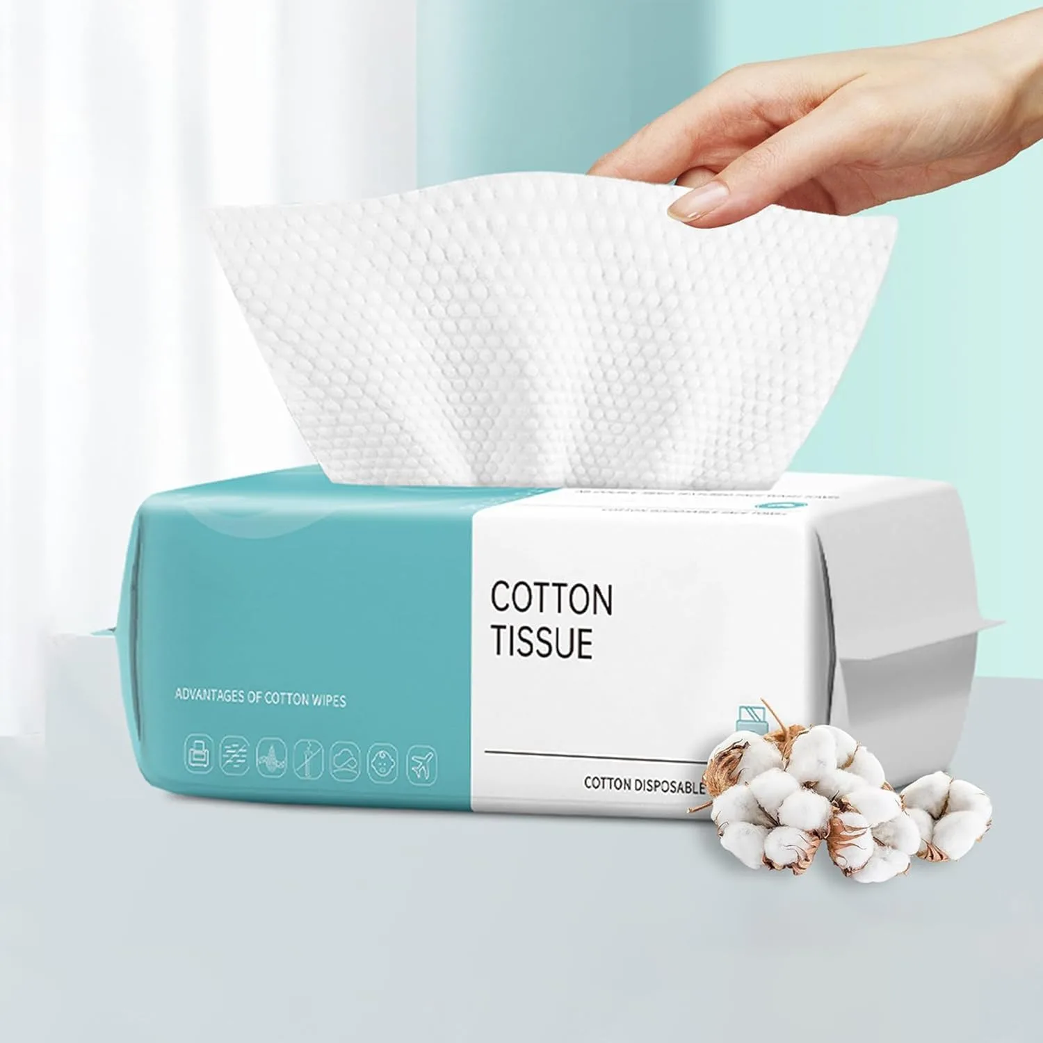 مناديل قطنية جافة للوجه، منشفة وجه للتنظيف العميق متعددة الأغراض للعناية بالبشرة، مناديل مكياج للوجه ومناشف الوجه، مناديل قطنية فائقة النعومة جافة ورطبة من القطن مزدوجة الاستخدام من 72 قطعة (1 عبوة) 9 مناديل قطنية جافة للوجه، منشفة وجه للتنظيف العميق متعددة الأغراض للعناية بالبشرة، مناديل مكياج للوجه ومناشف الوجه، مناديل قطنية فائقة النعومة جافة ورطبة من القطن مزدوجة الاستخدام من 72 قطعة (1 عبوة)