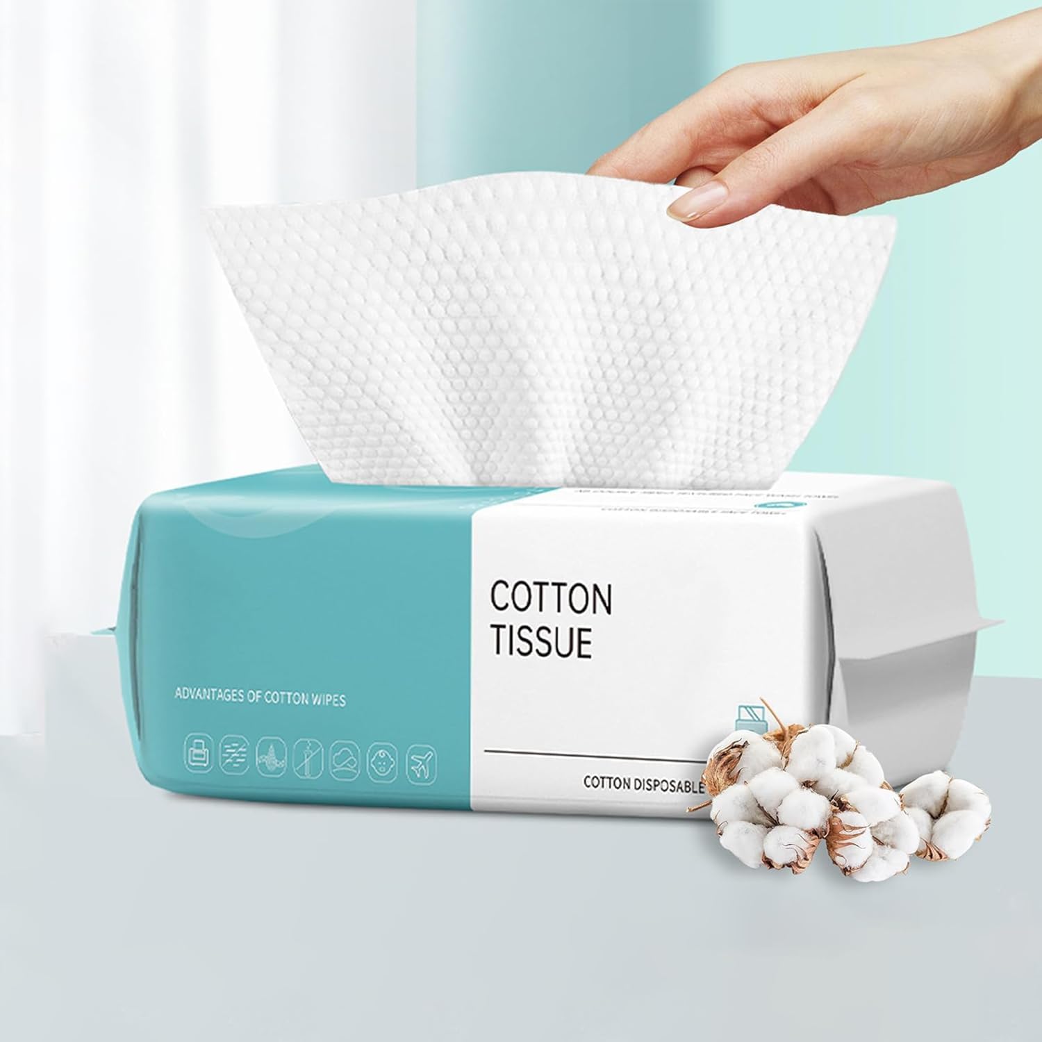 مناديل قطنية جافة للوجه، منشفة وجه للتنظيف العميق متعددة الأغراض للعناية بالبشرة، مناديل مكياج للوجه ومناشف الوجه، مناديل قطنية فائقة النعومة جافة ورطبة من القطن مزدوجة الاستخدام من 72 قطعة (1 عبوة) 1 مناديل قطنية جافة للوجه، منشفة وجه للتنظيف العميق متعددة الأغراض للعناية بالبشرة، مناديل مكياج للوجه ومناشف الوجه، مناديل قطنية فائقة النعومة جافة ورطبة من القطن مزدوجة الاستخدام من 72 قطعة (1 عبوة)