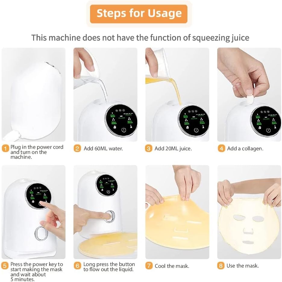 الة صنع اقنعة الوجه الاحدث من ازوني العناية بالوجه بالفواكه والخضروات مع 32 حبة كولاجين بي اس سي هادئة سبا تجميل اصدار شاشة لمس كل الأنواع 4 الة صنع اقنعة الوجه الاحدث من ازوني العناية بالوجه بالفواكه والخضروات مع 32 حبة كولاجين بي اس سي هادئة سبا تجميل اصدار شاشة لمس كل الأنواع - الصورة 4