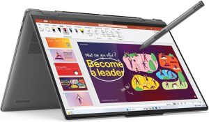 Lenovo Yoga 7i 2-in-1 Laptop with Intel Core Ultra 7 256V Processor, 14” WUXGA OLED 100%DCI-P3 HDR 500 TB Touch Display, 16GB Memory, 1TB SSD, 5MP IR Cam, Yoga Pen, Wi-Fi 7, FP Reader, and Win 11 Pro