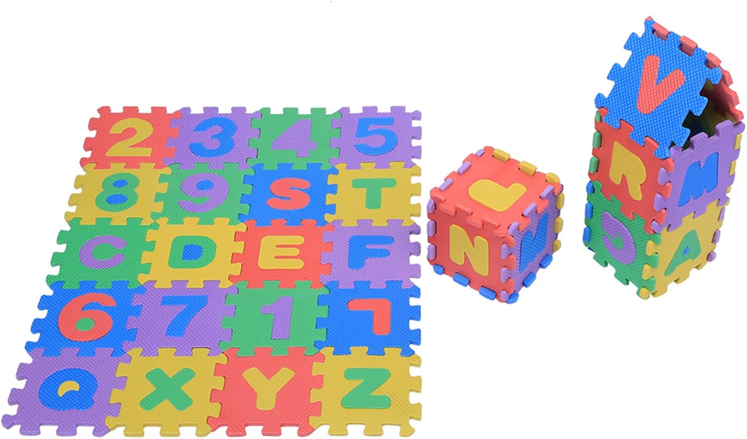 36 قطعة من بساط فوم ايفا الناعم من سباسنانا، لوحة لعب ارقام وحروف لتعلم الاطفال مع قطع العاب احجية متشابكة، للاطفال 8 36 قطعة من بساط فوم ايفا الناعم من سباسنانا، لوحة لعب ارقام وحروف لتعلم الاطفال مع قطع العاب احجية متشابكة، للاطفال - الصورة 8