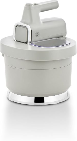 خلاط كهربائي قائم لورينا 300 واط للخبز وتجهيز الطعام من السيف، خلاط محمول باليد مع وعاء، 6 إعدادات سرعة مختلفة لتلبية احتياجات الخلط، 3.5 لتر، رمادي وفضي، E02241