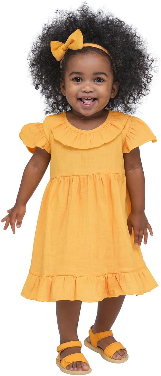 فستان صيفي للبنات الصغيرات، فستان عيد ميلاد من الكتان للرضع والأطفال الصغار، خفيف الوزن وناعم من لؤي، مناسب لعمر من 0 إلى 3 سنوات 4 فستان صيفي للبنات الصغيرات، فستان عيد ميلاد من الكتان للرضع والأطفال الصغار، خفيف الوزن وناعم من لؤي، مناسب لعمر من 0 إلى 3 سنوات - الصورة 4