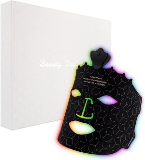 قناع علاج بالضوء الاحمر من انجوس 7 الوان وجه لاسلكي باضاءة LED مع وسادة حماية للعين خفيف الوزن السيليكون الناعم للعلاج للوجه لتقليل التجاعيد ومكافحة الشيخوخة كل الأنواع