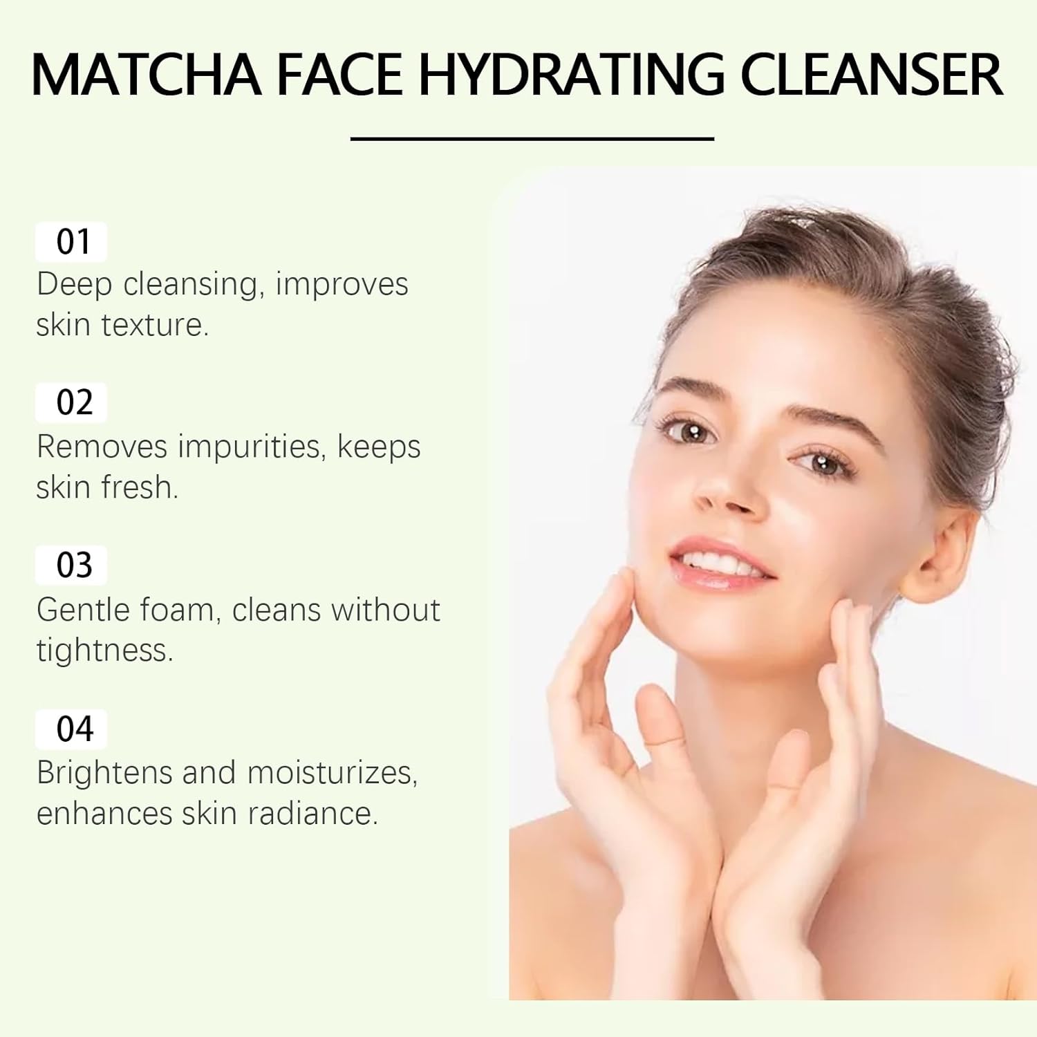 منظف الوجه المرطب من ماتشا، منظف للوجه اليومي غير قابل للتجريد، جل مرطب كلي/ انسر، للوجه لجميع انواع البشرة، منظف للوجه لجميع انواع البشرة 7 منظف الوجه المرطب من ماتشا، منظف للوجه اليومي غير قابل للتجريد، جل مرطب كلي/ انسر، للوجه لجميع انواع البشرة، منظف للوجه لجميع انواع البشرة - الصورة 7