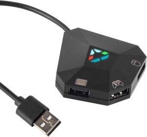 محول كيبورد وماوس من تزويق لجهاز نينتندو سويتش سلكي لاجهزة Xbox One و360 وPS4 وPS3 ووحدات تحكم دعم رسم خرائط مخصص يدعم استخدام الالعاب السلكية طرف ثالث أسود