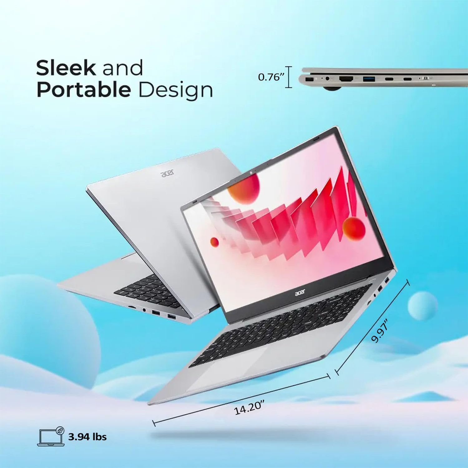 acer Aspire 3 Premium Laptop with Backlit Keyboard | AMD Ryzen 7 7730U CPU | 15.6 FHD IPS Display | 16GB RAM | 256GB PCIe SSD | Wi-Fi 6 | Type-C | Sleek & Portable | Windows 11 Pro 9 acer Aspire 3 Premium Laptop with Backlit Keyboard | AMD Ryzen 7 7730U CPU | 15.6 FHD IPS Display | 16GB RAM | 256GB PCIe SSD | Wi-Fi 6 | Type-C | Sleek & Portable | Windows 11 Pro - الصورة 9