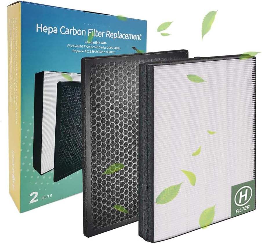 فيليبس FY2420/40 FY2422/40، متوافق مع سلسلة فيليبس 2000 2000i، FY2420/40 FY2422/40، بديل لفلتر AC2889 AC2887 AC2887 AC2882 (فلتر هيبا + فلتر C) 1 فيليبس FY2420/40 FY2422/40، متوافق مع سلسلة فيليبس 2000 2000i، FY2420/40 FY2422/40، بديل لفلتر AC2889 AC2887 AC2887 AC2882 (فلتر هيبا + فلتر C)