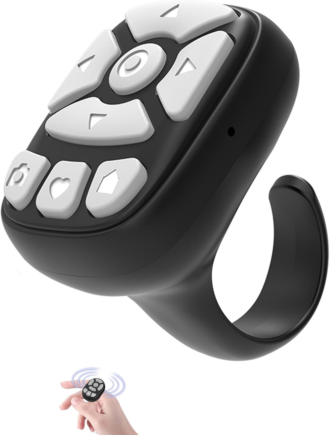 حلقة تمرير تيك توك من ويسفونلي، جهاز تحكم لاسلكي بطرف اصبع 8 ازرار، غالق الكاميرا عن بعد متوافق مع ايفون وايباد واندرويد (غير متوافق مع اجهزة كيندل) 1 حلقة تمرير تيك توك من ويسفونلي، جهاز تحكم لاسلكي بطرف اصبع 8 ازرار، غالق الكاميرا عن بعد متوافق مع ايفون وايباد واندرويد (غير متوافق مع اجهزة كيندل)