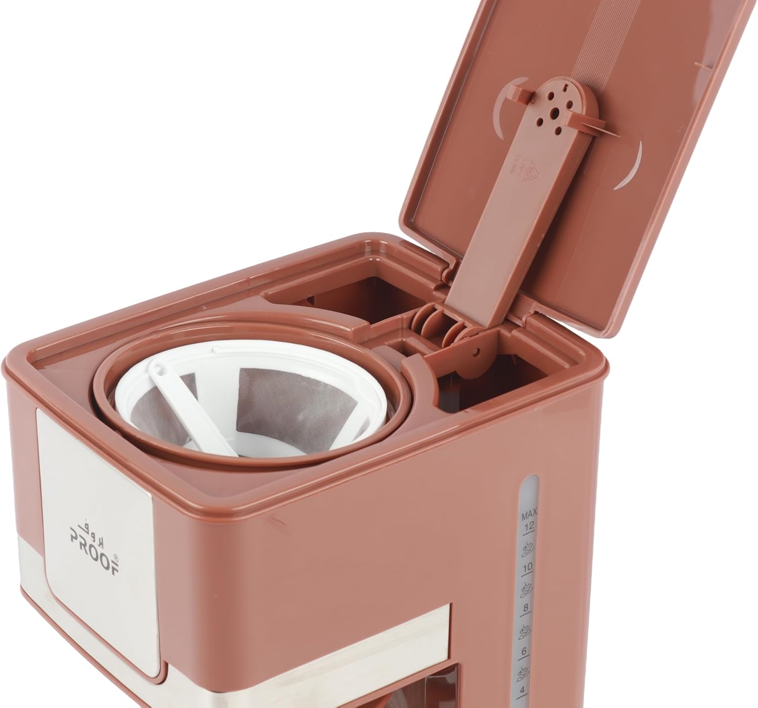 ماكينة قهوة مع إبريق زجاجي سعة 12 كوب 600 مل، قدرة 800 واط، لون بني، بلاستيك 2 ماكينة قهوة مع إبريق زجاجي سعة 12 كوب 600 مل، قدرة 800 واط، لون بني، بلاستيك - الصورة 2