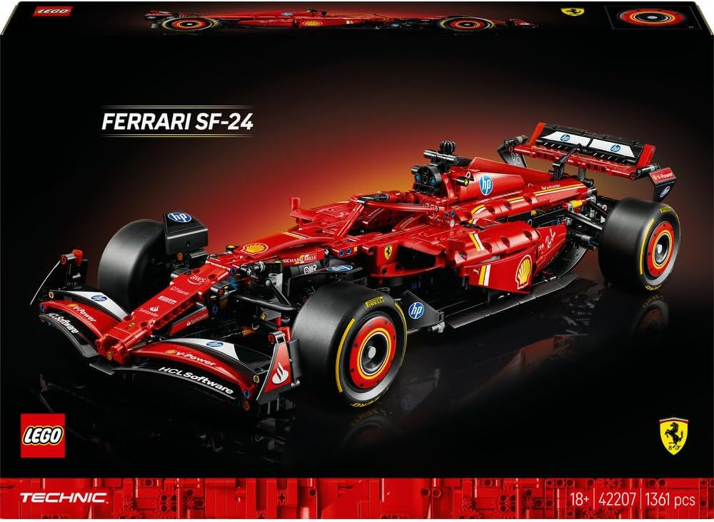 مجموعة نموذج سيارة Ferrari SF-24 F1 من ليغو Technic للبالغين، مجموعة بناء للبالغين، نموذج سيارة سباق F1 مع آلية التوجيه وناقل الحركة بسرعتين، هدية ليغو للبالغين هواة سباقات السيارات 42207 9 مجموعة نموذج سيارة Ferrari SF-24 F1 من ليغو Technic للبالغين، مجموعة بناء للبالغين، نموذج سيارة سباق F1 مع آلية التوجيه وناقل الحركة بسرعتين، هدية ليغو للبالغين هواة سباقات السيارات 42207 - الصورة 9
