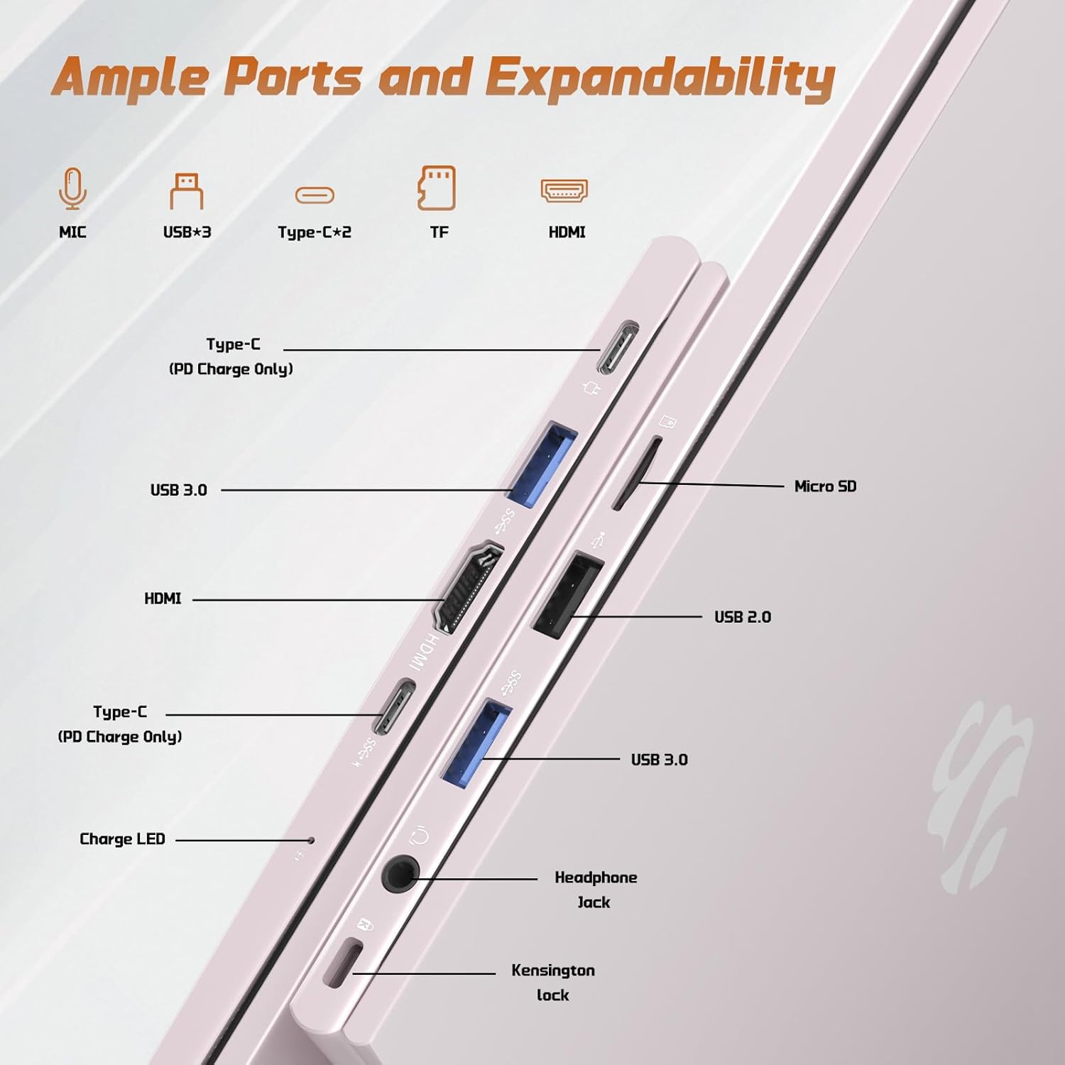 نيمو لابتوب 15.6 انش FHD IPS للطلاب - ذاكرة RAM 16GB وSSD 512GB رباعي النواة جيل 13 انتل N150 (يتفوق على i3-1115G4، حتى 3.6GHz)، 65 واط GaN Type-C، بصمة اصبع، كيبورد باضاءة خلفية، واي فاي 6، بلوتوث 8 نيمو لابتوب 15.6 انش FHD IPS للطلاب - ذاكرة RAM 16GB وSSD 512GB رباعي النواة جيل 13 انتل N150 (يتفوق على i3-1115G4، حتى 3.6GHz)، 65 واط GaN Type-C، بصمة اصبع، كيبورد باضاءة خلفية، واي فاي 6، بلوتوث - الصورة 8