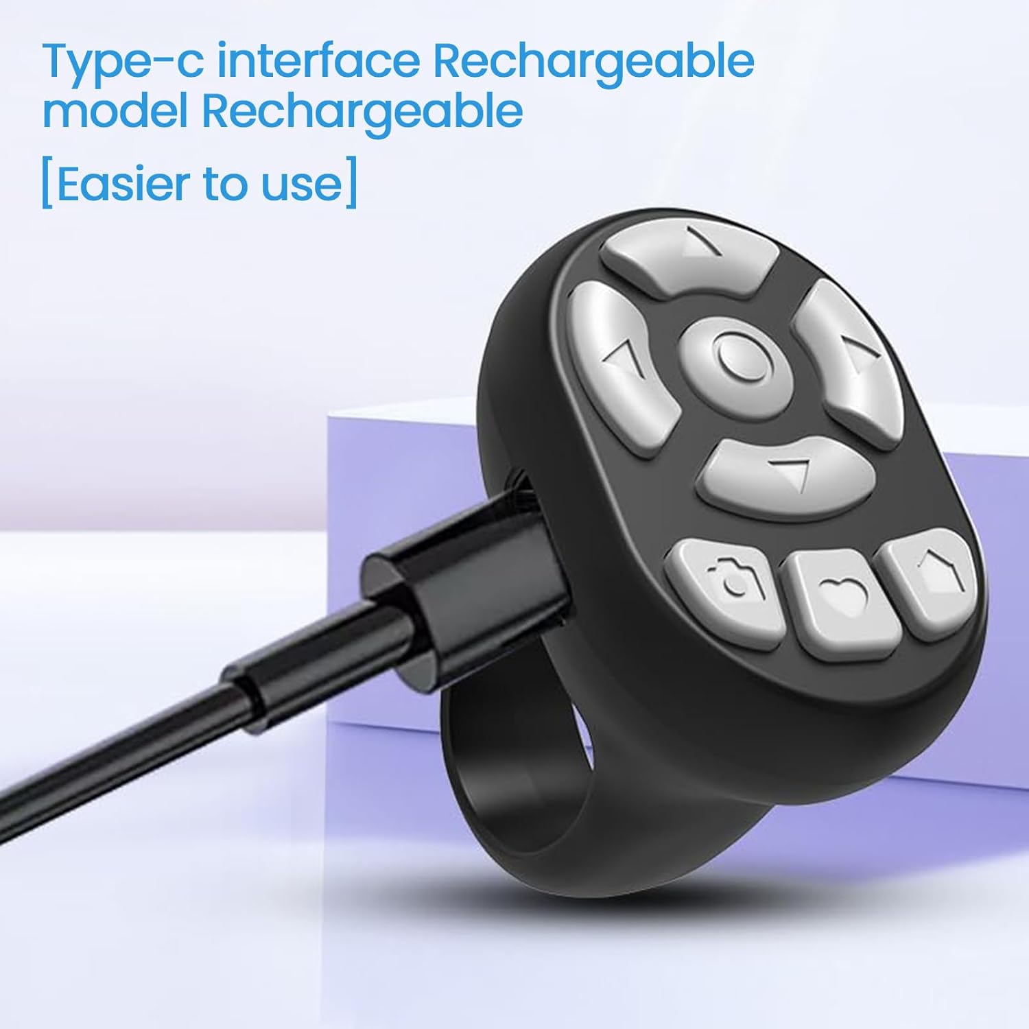 حلقة تمرير تيك توك من ويسفونلي، جهاز تحكم لاسلكي بطرف اصبع 8 ازرار، غالق الكاميرا عن بعد متوافق مع ايفون وايباد واندرويد (غير متوافق مع اجهزة كيندل) 6 حلقة تمرير تيك توك من ويسفونلي، جهاز تحكم لاسلكي بطرف اصبع 8 ازرار، غالق الكاميرا عن بعد متوافق مع ايفون وايباد واندرويد (غير متوافق مع اجهزة كيندل) - الصورة 6