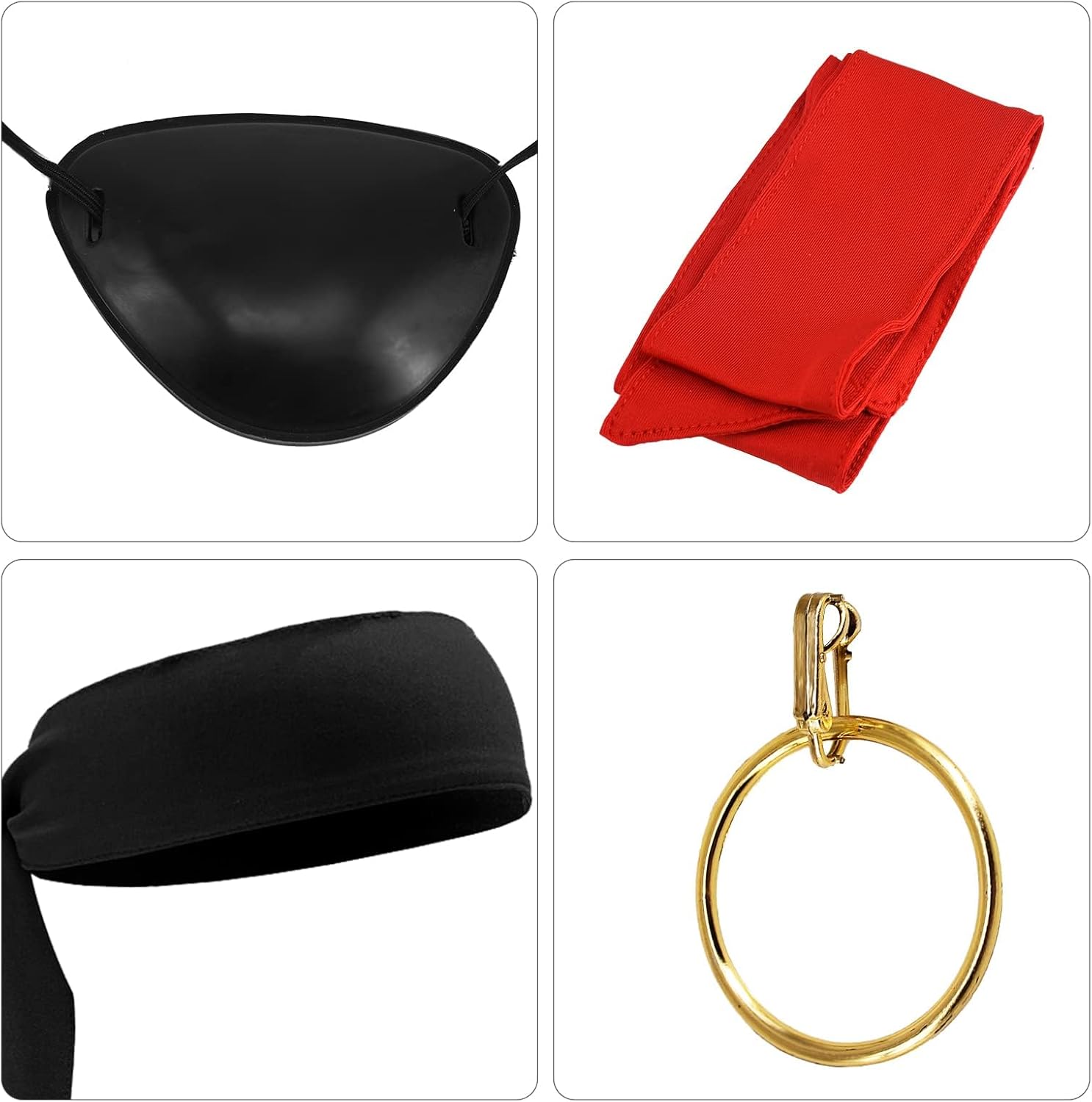 اكسسوارات زي القراصنة، مجموعة زي القراصنة للهالوين، بما في ذلك وشاح كابتن اسود، باندانا احمر، رقع عين واحدة، اقراط حلقية مثالية للرجال والنساء والاطفال، زي تنكري للحفلات التنكرية، 6 قطع 6 اكسسوارات زي القراصنة، مجموعة زي القراصنة للهالوين، بما في ذلك وشاح كابتن اسود، باندانا احمر، رقع عين واحدة، اقراط حلقية مثالية للرجال والنساء والاطفال، زي تنكري للحفلات التنكرية، 6 قطع - الصورة 6