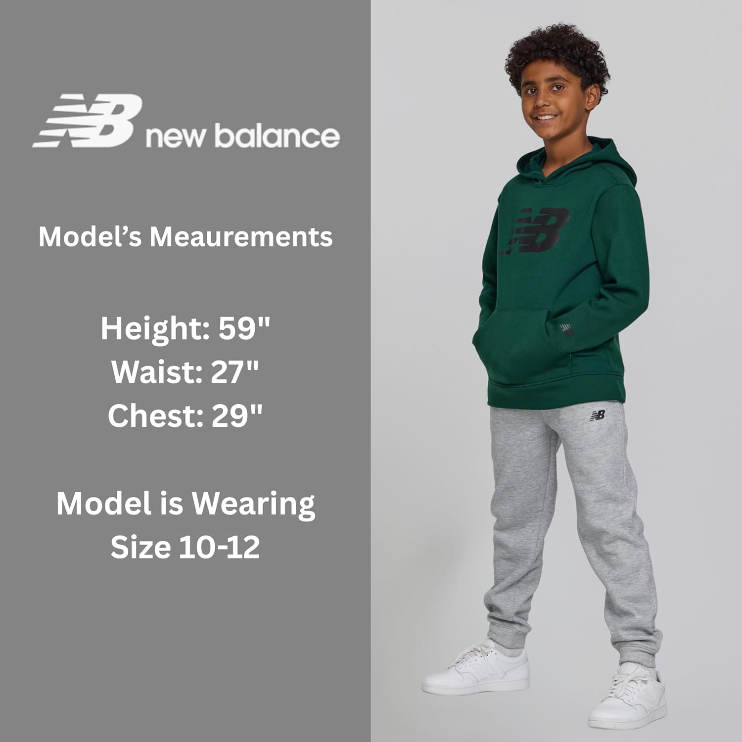 نيو بلانس طقم بدلة رياضية للاولاد والاطفال الصغار مكون من قطعتين - هودي من الصوف المخلوط والقطن الناعم وبدلة رياضية للركض (2T-12) 4 نيو بلانس طقم بدلة رياضية للاولاد والاطفال الصغار مكون من قطعتين - هودي من الصوف المخلوط والقطن الناعم وبدلة رياضية للركض (2T-12) - الصورة 4