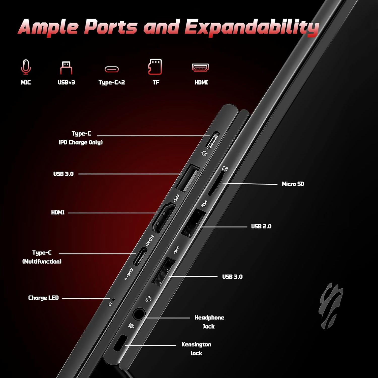 NIMO 17.3" FHD IPS Student-Laptop-Computer - 8GB RAM 128GB SSD Intel Pentium 4 Cores N100(Beat to i3-1115G4, Up to 3.4GHz), 65W Type-C, 2 Years Warranty, Fingerprint, Backlit Keyboard, Wi-Fi 6, BT5.2 7 NIMO 17.3" FHD IPS Student-Laptop-Computer - 8GB RAM 128GB SSD Intel Pentium 4 Cores N100(Beat to i3-1115G4, Up to 3.4GHz), 65W Type-C, 2 Years Warranty, Fingerprint, Backlit Keyboard, Wi-Fi 6, BT5.2 - الصورة 7
