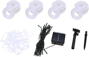 40 مصباح LED يعمل بالطاقة الشمسية بطول 8 متر/26.2 قدم من لابيموس، مصباح حديقة مع سطوع مستمر وفلاش ووضعين للاضاءة، مرن وقابل للانحناء بتصنيف IP44 لمقاومة المياه والغبار 400mAh