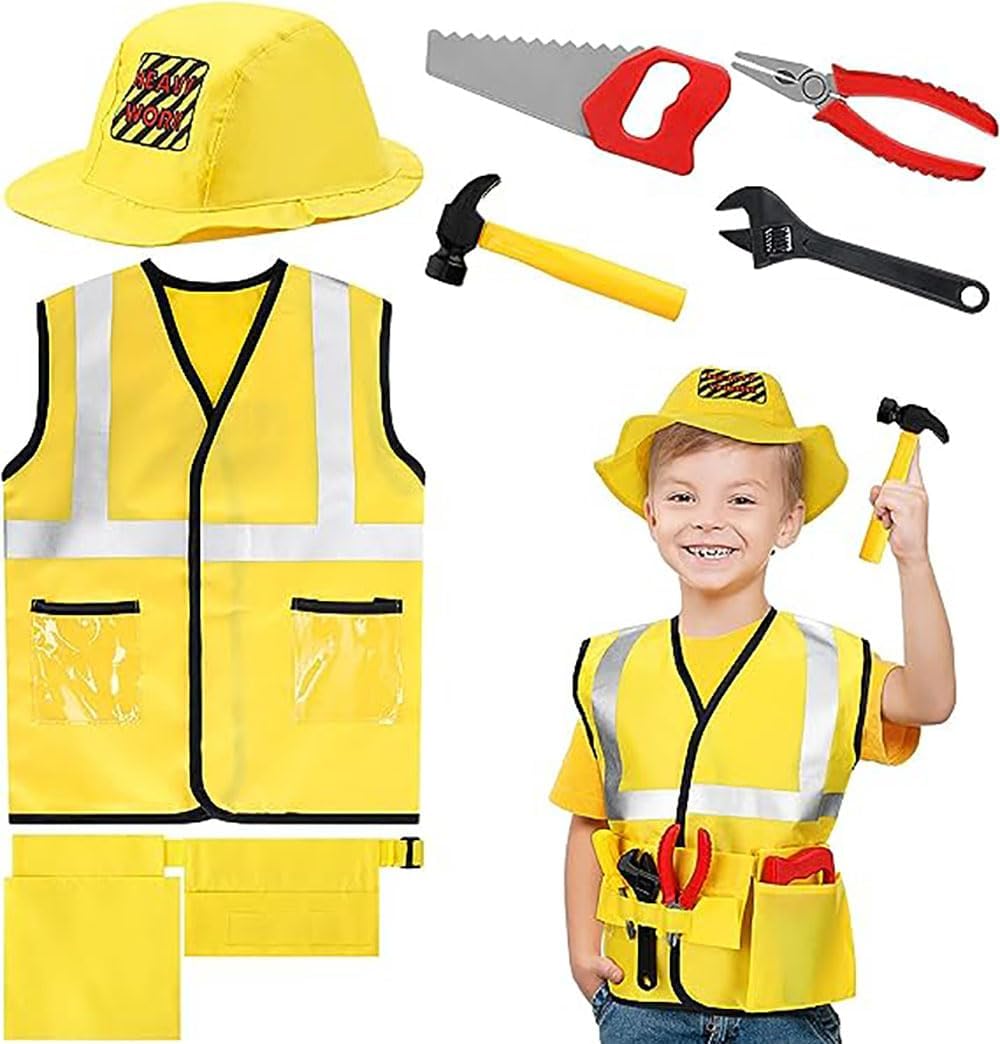 ازياء عمال البناء للاولاد ملابس تنكرية للاطفال الصغار زي مهني للبناء مجموعة العاب لعب الادوار التظاهرية هدية عيد ميلاد من سن 3 7 سنوات البوليستر متعددة أصفر 1 ازياء عمال البناء للاولاد ملابس تنكرية للاطفال الصغار زي مهني للبناء مجموعة العاب لعب الادوار التظاهرية هدية عيد ميلاد من سن 3 7 سنوات البوليستر متعددة أصفر