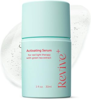 سيروم تنشيط علاجي من ريد لايت - يزيد التاثيرات ويقلل التجاعيد مع سيروم مرطب للوجه - مصل الشاي الاخضر - سيروم مرطب للوجه والعناية بالبشرة - سيروم حمض الهيالورونيك للوجه - 1 اونصة