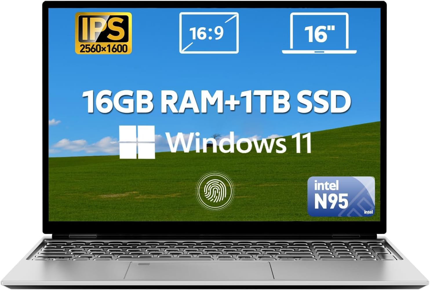 لابتوب تونوي احدث لابتوب 16 انش 2560×1600 FHD 16GB RAM 1T SSD معالج انتل 12 الجيل 12 N95 (حتى 3.4GHz)، ويندوز 11، زاوية مفتوحة 180 درجة، بصمة الاصبع وكيبورد باضاءة خلفية، واي فاي، USB-A&C 1 لابتوب تونوي احدث لابتوب 16 انش 2560×1600 FHD 16GB RAM 1T SSD معالج انتل 12 الجيل 12 N95 (حتى 3.4GHz)، ويندوز 11، زاوية مفتوحة 180 درجة، بصمة الاصبع وكيبورد باضاءة خلفية، واي فاي، USB-A&C