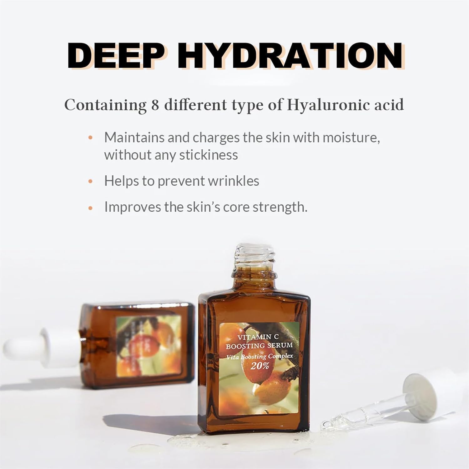 فوين سيروم تعزيز فيتامين سي للوجه، سيروم مضاد للشيخوخة وتفتيح البشرة، مركب فيتا بوستينج 20%، 8 مستويات حمض الهيالورونيك، سيروم للوجه للبقع الداكنة والخطوط الدقيقة ولون البشرة غير المتساوية 4 فوين سيروم تعزيز فيتامين سي للوجه، سيروم مضاد للشيخوخة وتفتيح البشرة، مركب فيتا بوستينج 20%، 8 مستويات حمض الهيالورونيك، سيروم للوجه للبقع الداكنة والخطوط الدقيقة ولون البشرة غير المتساوية - الصورة 4