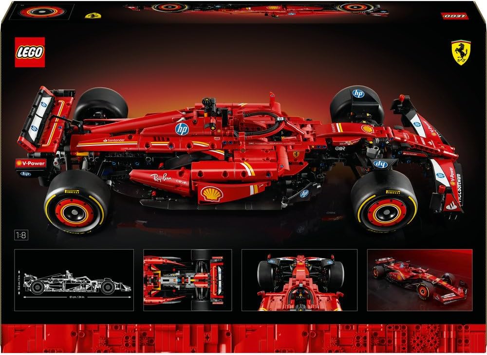 مجموعة نموذج سيارة Ferrari SF-24 F1 من ليغو Technic للبالغين، مجموعة بناء للبالغين، نموذج سيارة سباق F1 مع آلية التوجيه وناقل الحركة بسرعتين، هدية ليغو للبالغين هواة سباقات السيارات 42207 10 مجموعة نموذج سيارة Ferrari SF-24 F1 من ليغو Technic للبالغين، مجموعة بناء للبالغين، نموذج سيارة سباق F1 مع آلية التوجيه وناقل الحركة بسرعتين، هدية ليغو للبالغين هواة سباقات السيارات 42207 - الصورة 10