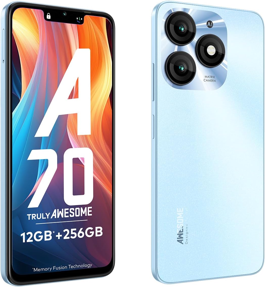 اي تيل هاتف ذكي A70 | ذاكرة RAM 12GB* سعة تخزين 256GB | كاميرا سيلفي بالذكاء الاصطناعي 8MP | بطارية 5000mAh | شحن من النوع C | شريط ديناميكي | ازرق ازور، بشريحتين 5 اي تيل هاتف ذكي A70 | ذاكرة RAM 12GB* سعة تخزين 256GB | كاميرا سيلفي بالذكاء الاصطناعي 8MP | بطارية 5000mAh | شحن من النوع C | شريط ديناميكي | ازرق ازور، بشريحتين - الصورة 5