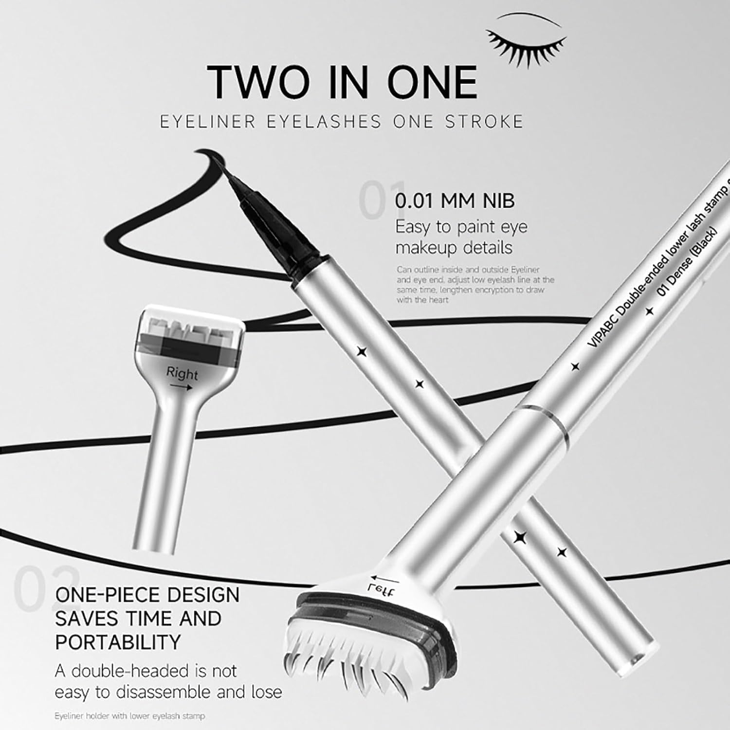 مجموعة اختام رموش سفلية 2 في 1، ختم رموش سفلي مقاوم للماء والعرق وقابل لاعادة الاستخدام للحصول على رموش سفلية مثالية (01#اسود) 4 مجموعة اختام رموش سفلية 2 في 1، ختم رموش سفلي مقاوم للماء والعرق وقابل لاعادة الاستخدام للحصول على رموش سفلية مثالية (01#اسود) - الصورة 4