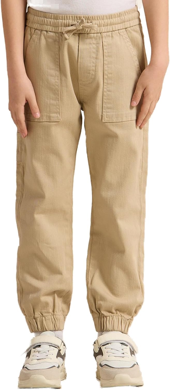 بنطال رياضي جينز بجيب مائل للأولاد من ريد تاغ، لون بيج 1 بنطال رياضي جينز بجيب مائل للأولاد من ريد تاغ، لون بيج